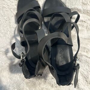 Charlotte Russe Black Strappy Heels